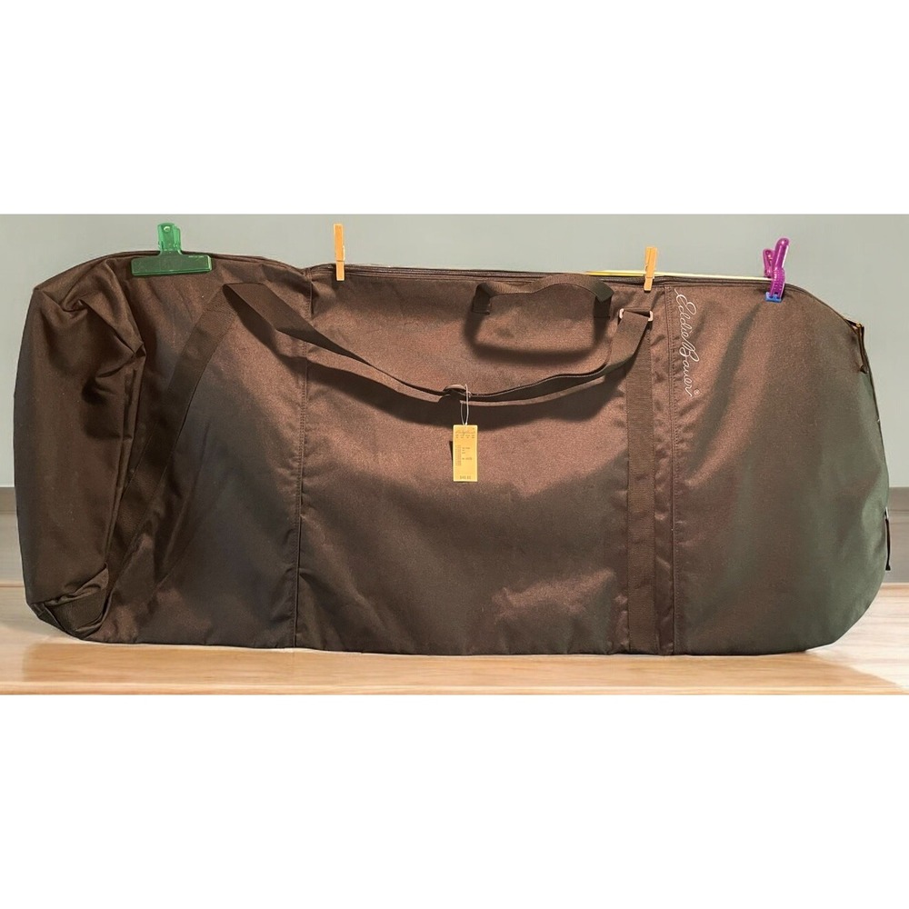 Vintage EDDIE BAUER BLACK SOFT CANVAS GOLF AIRPLANE TRAVEL CARRY BAG